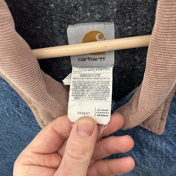 Vintage Carhartt Blanket-Lined Chore Jacket “Denim” C59 DST - Picture 7 of 8